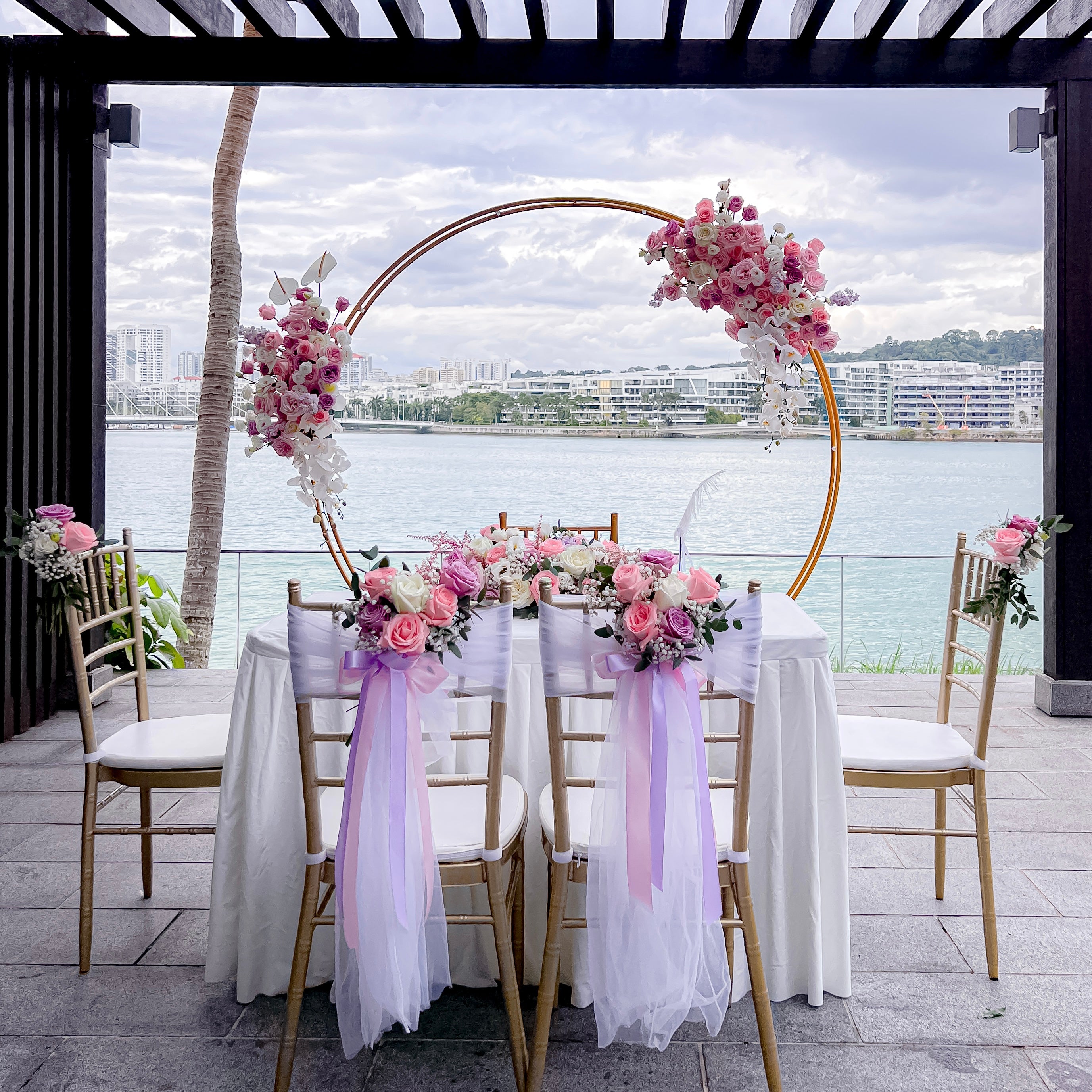 Fresh Floral Solemnisation Table & Arch Decor Package