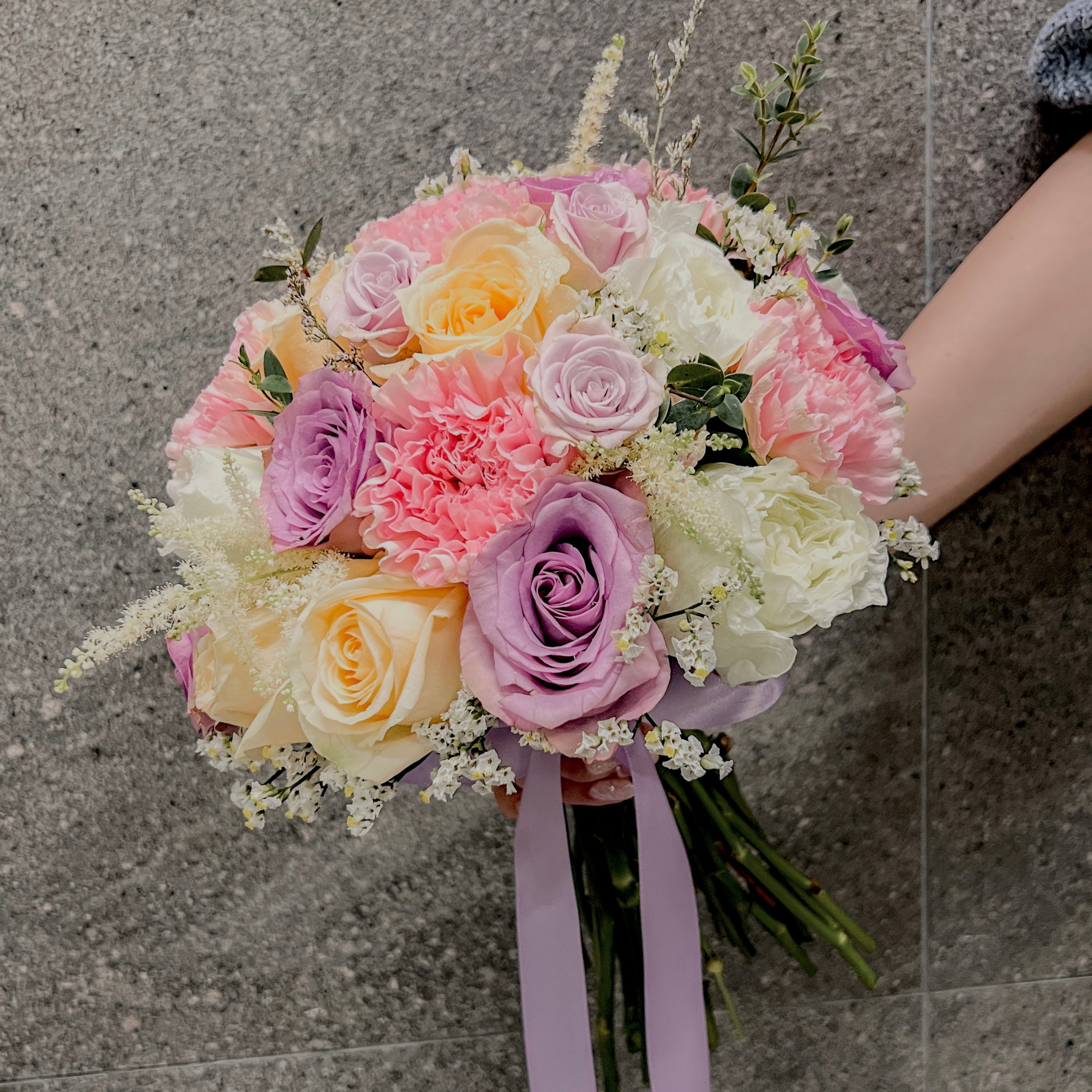Fresh Flower Bridal Car w. Bridal Bouquet Package