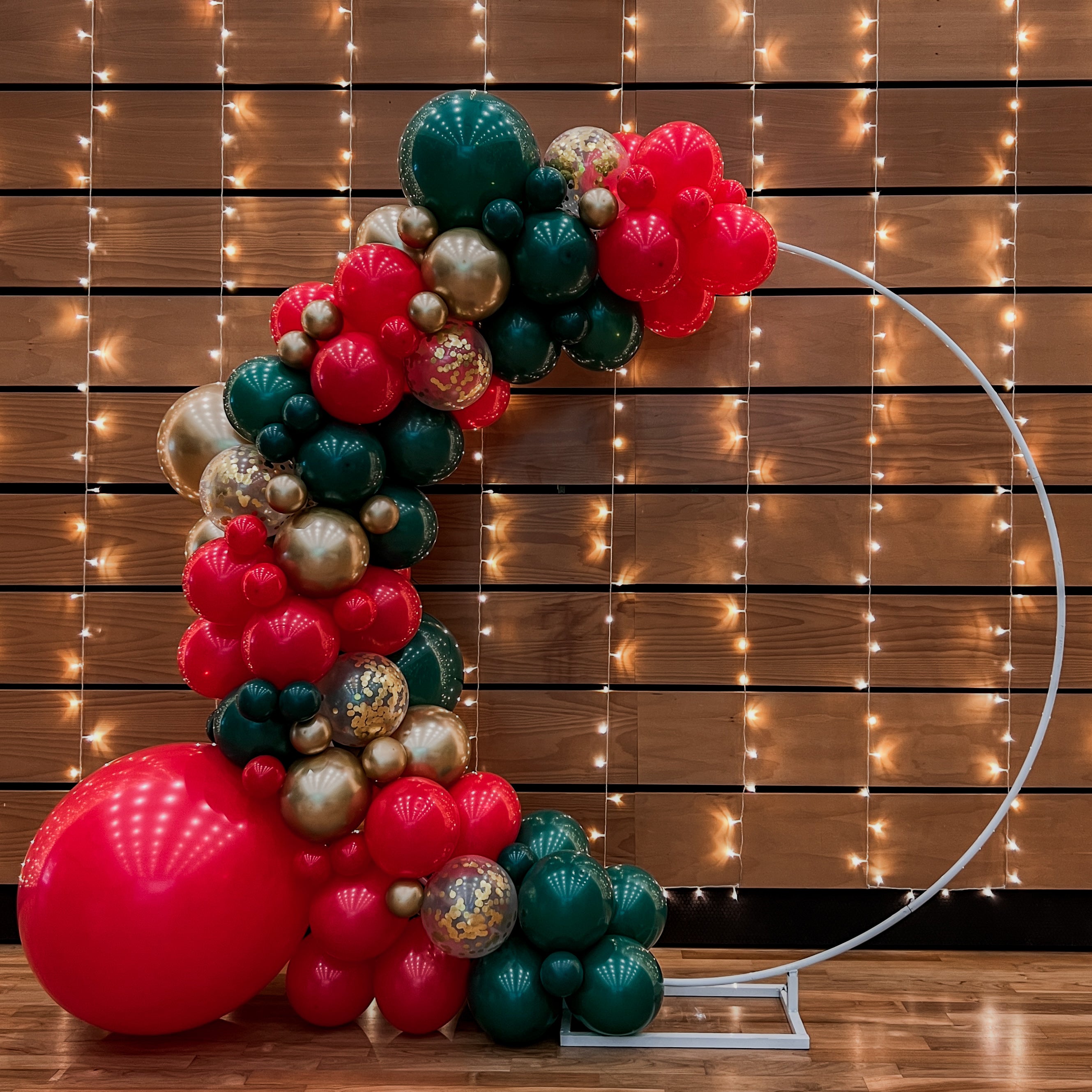 Half Balloon Garland on Round Arch