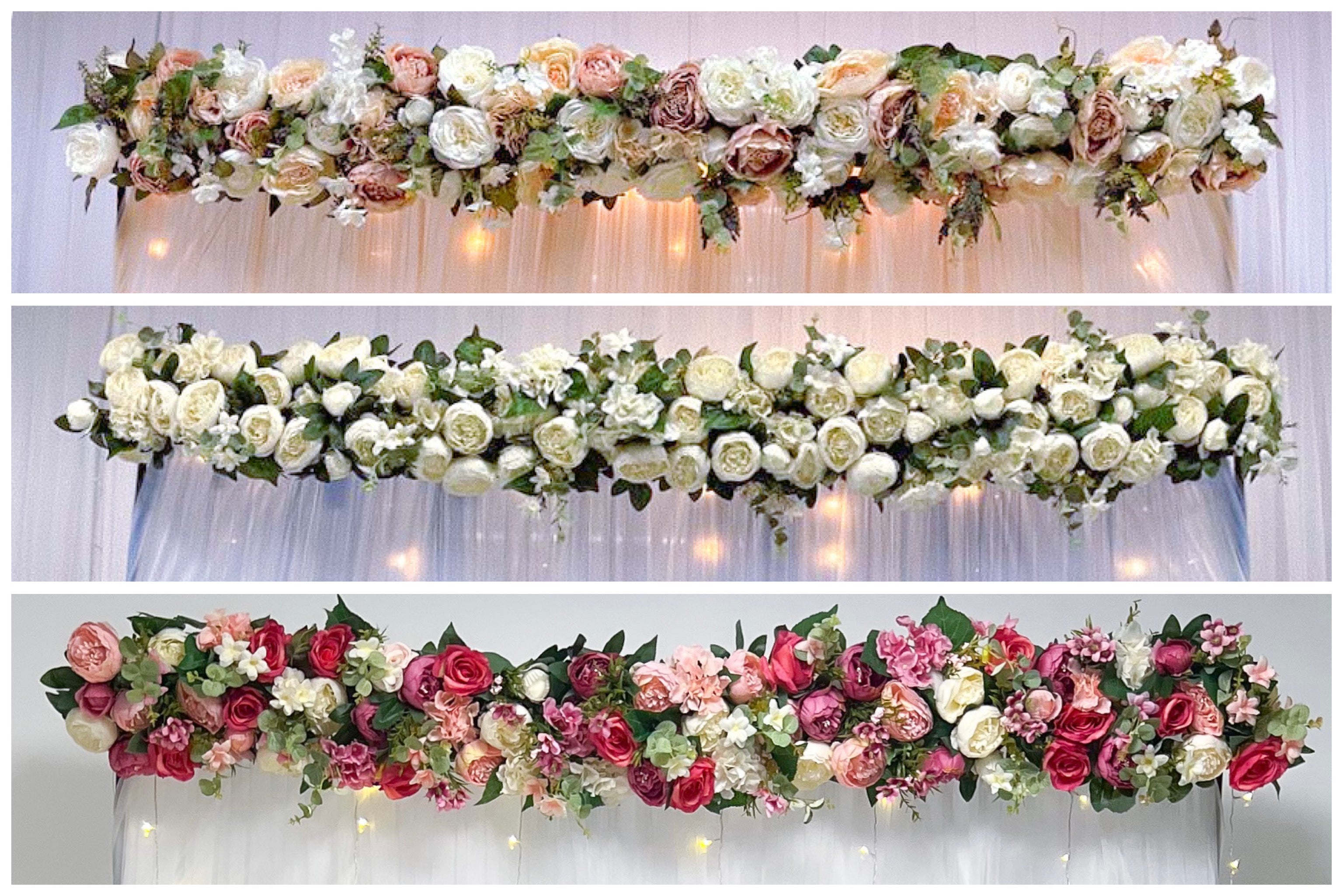 Basic Floral Arch with Fairy-light Backdrop