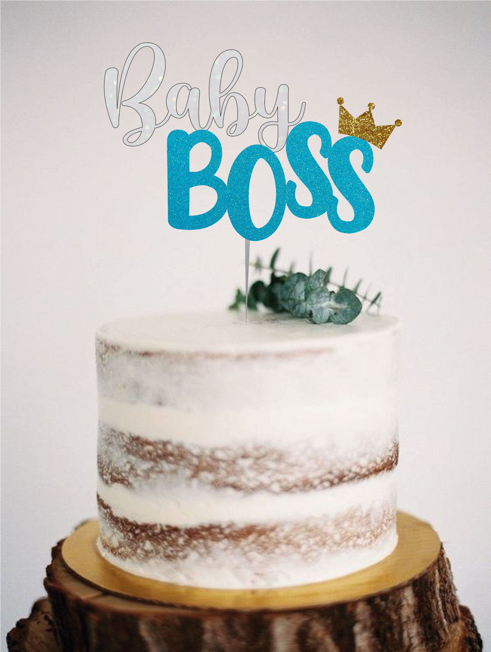 Style It Simply Premium Multi-color 'Baby Boss' Birthday Cake Topper