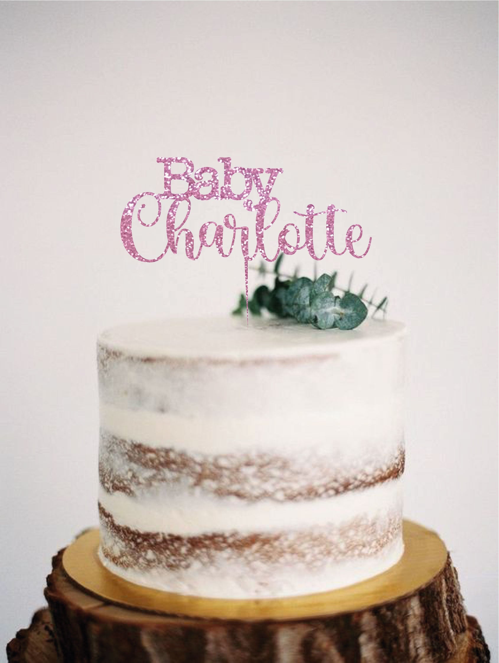 [Semi-custom]  'Baby' Custom Name Cake Topper - Design 2