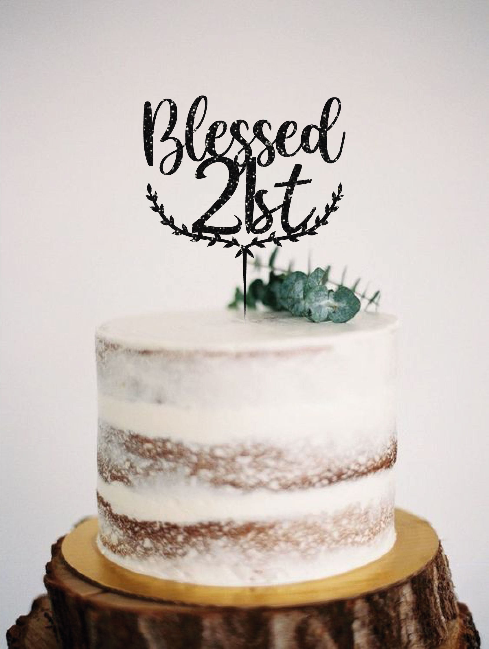 Style It Simply 'Blessed 21st' Birthday Cake Topper