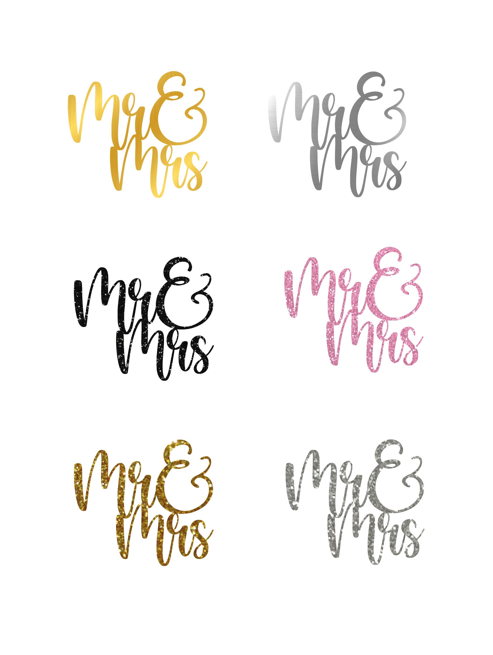 Style It Simply 'Mr & Mrs' Wedding Cake Topper - Color Selection
