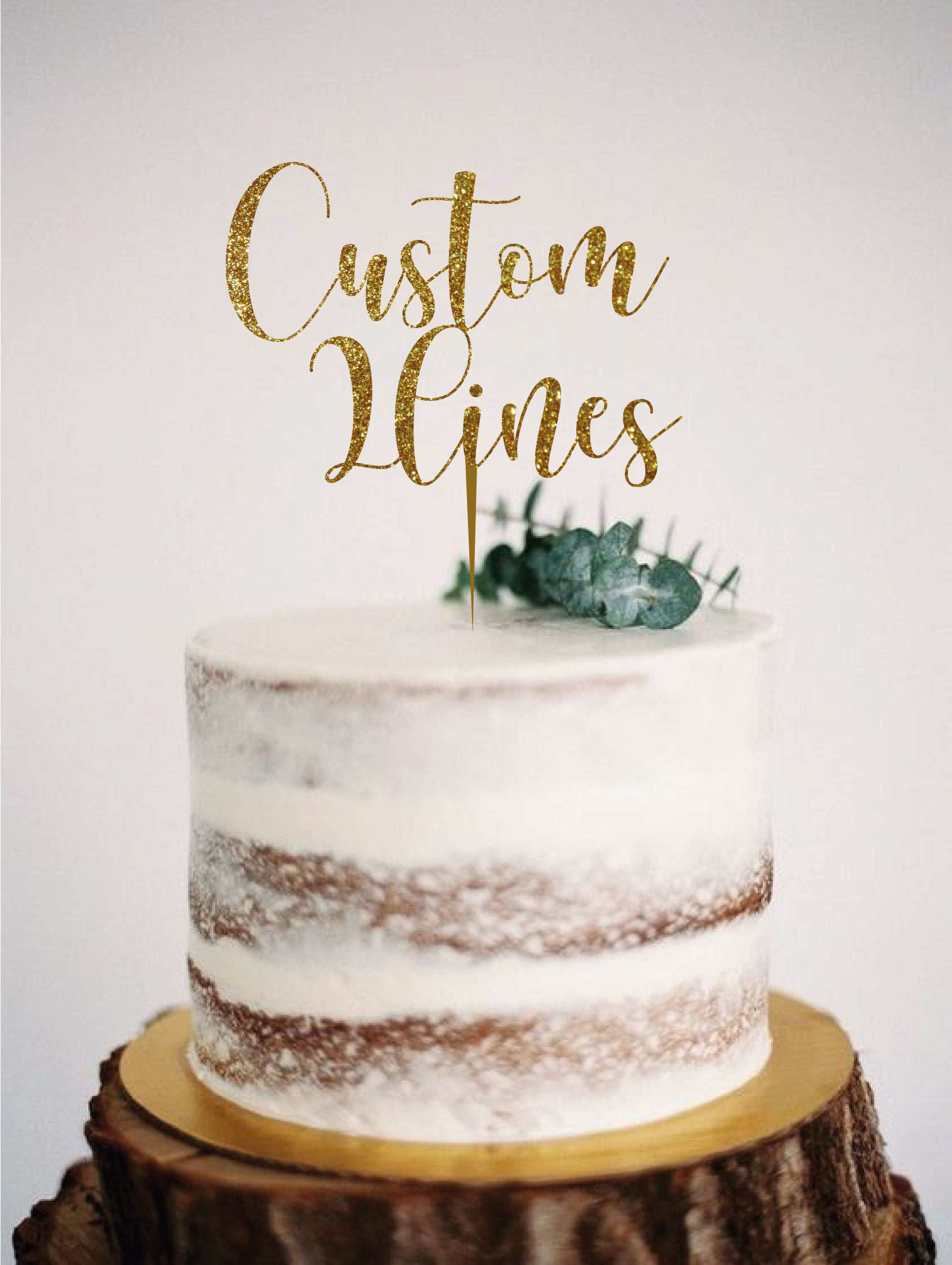 Style It Simply Custom 2-line Cake Topper