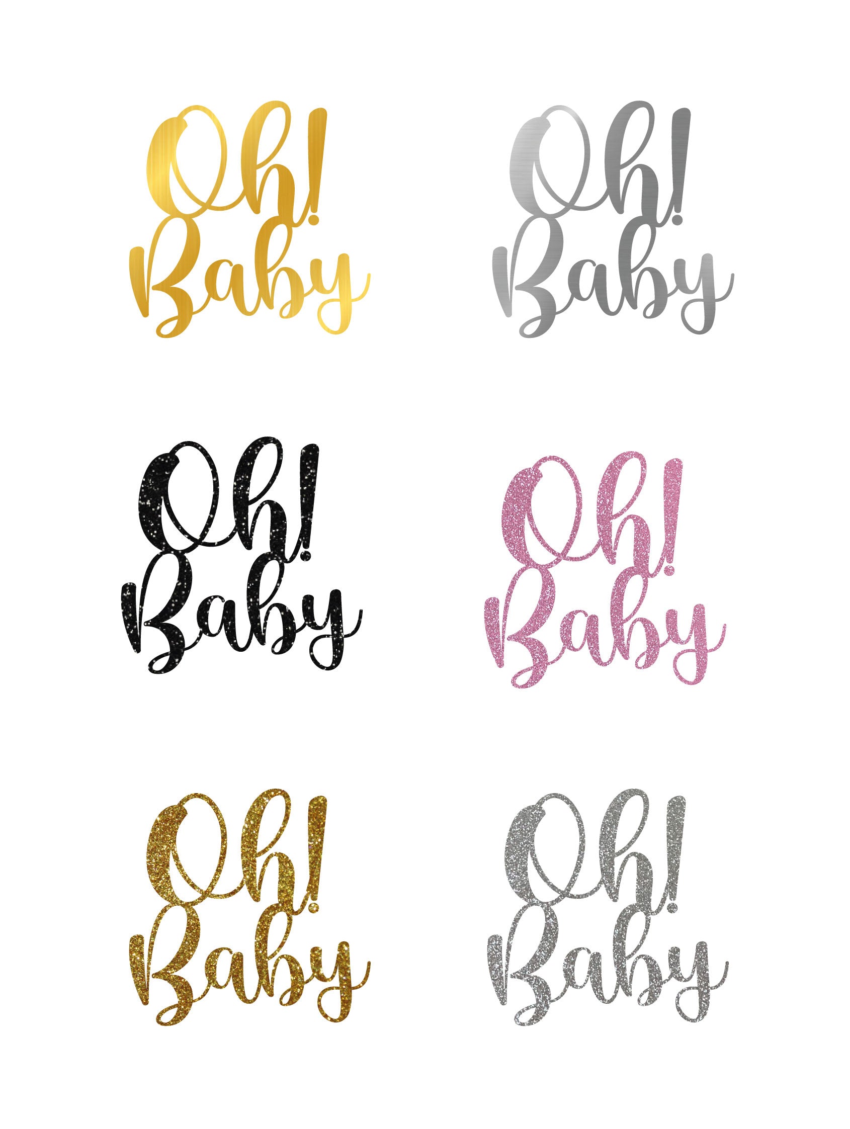 Style It Simply 'Oh! Baby' Gender Reveal Cake Topper - Color Selection