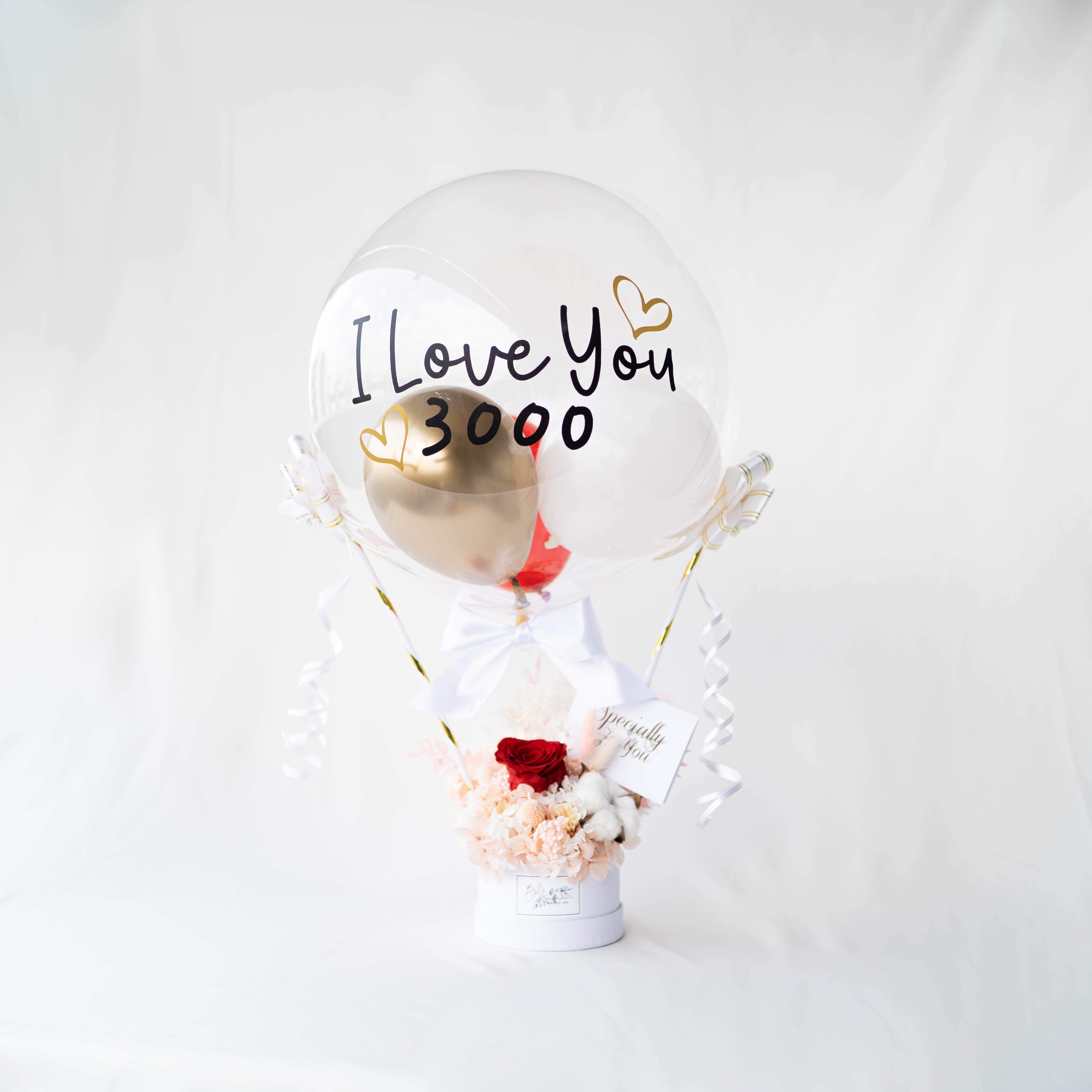 Custom Hot Air Balloon with Preserved Flower