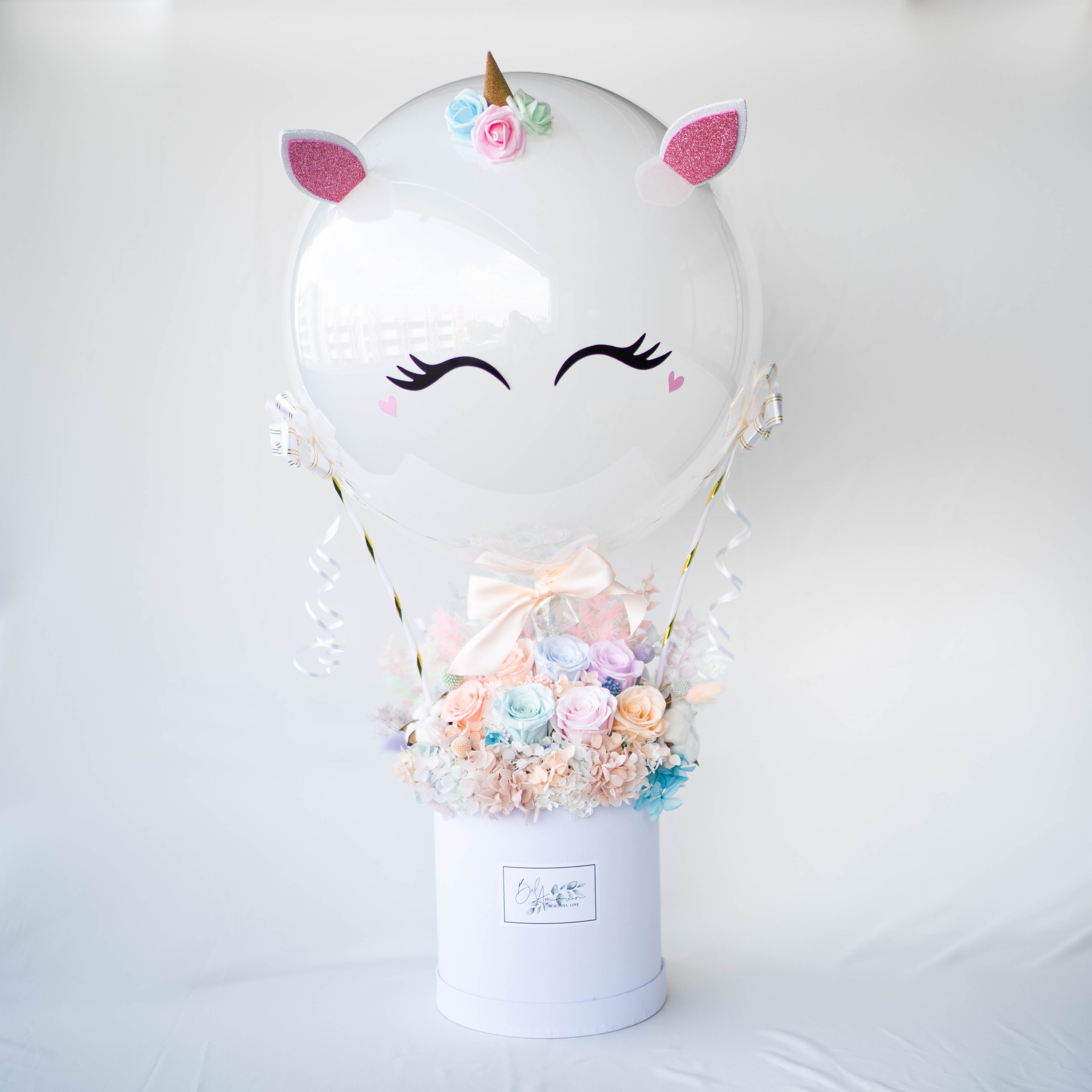 Custom Hot Air Balloon with Preserved Flower