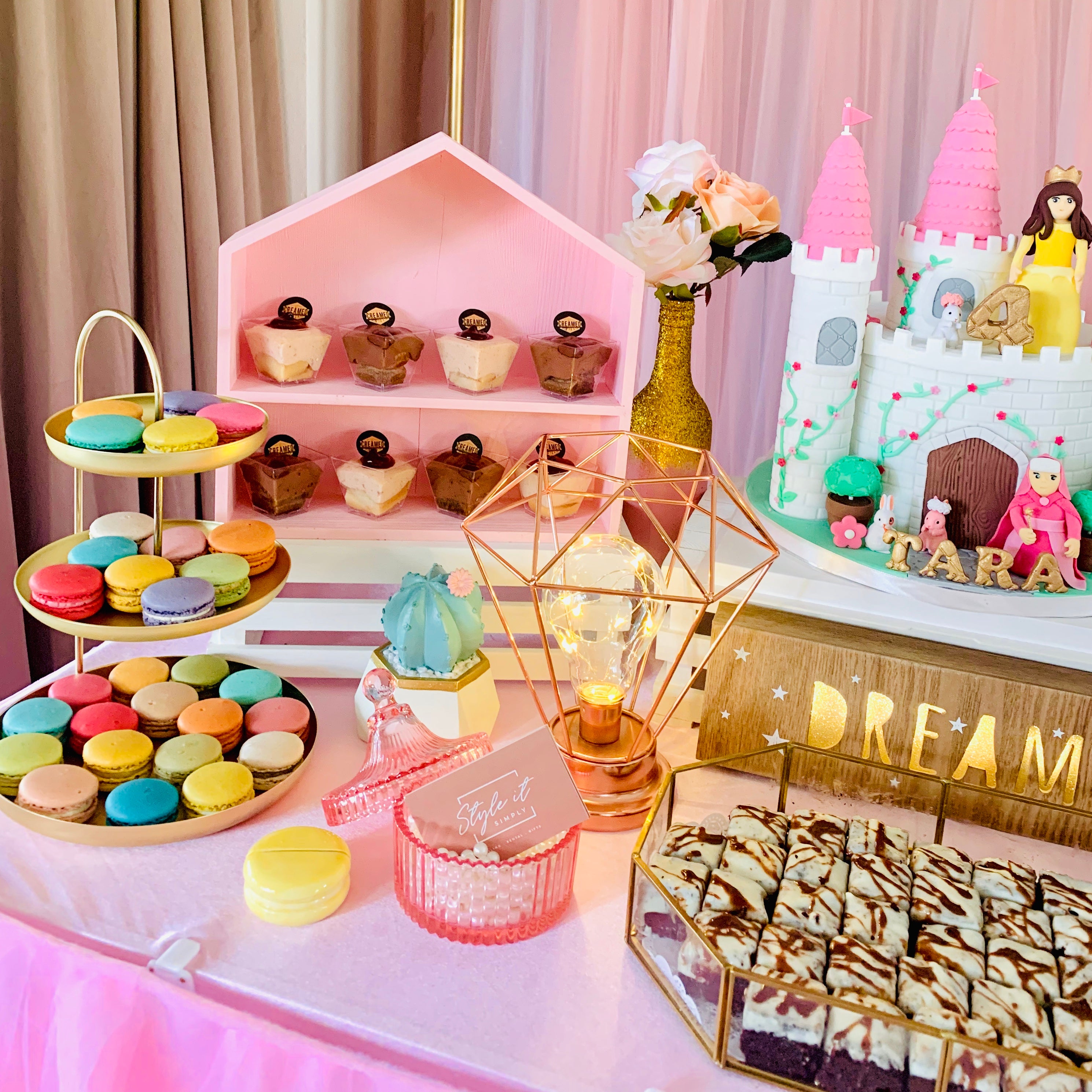 Pinkie Pie Dessert Table (All Pink) for Birthday Party by Style It Simply