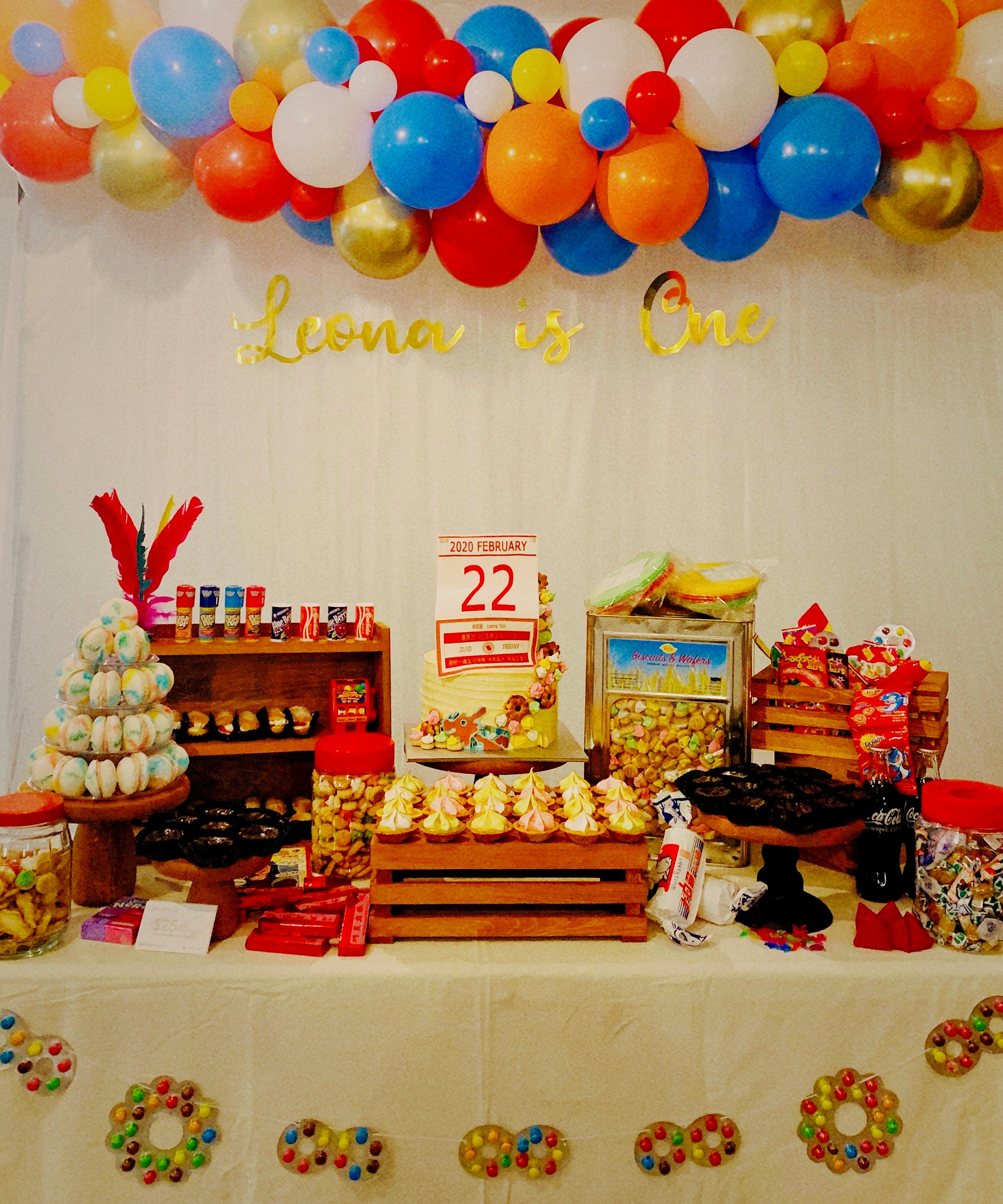 Retro Dessert Table for Birthday Party by Style It Simply