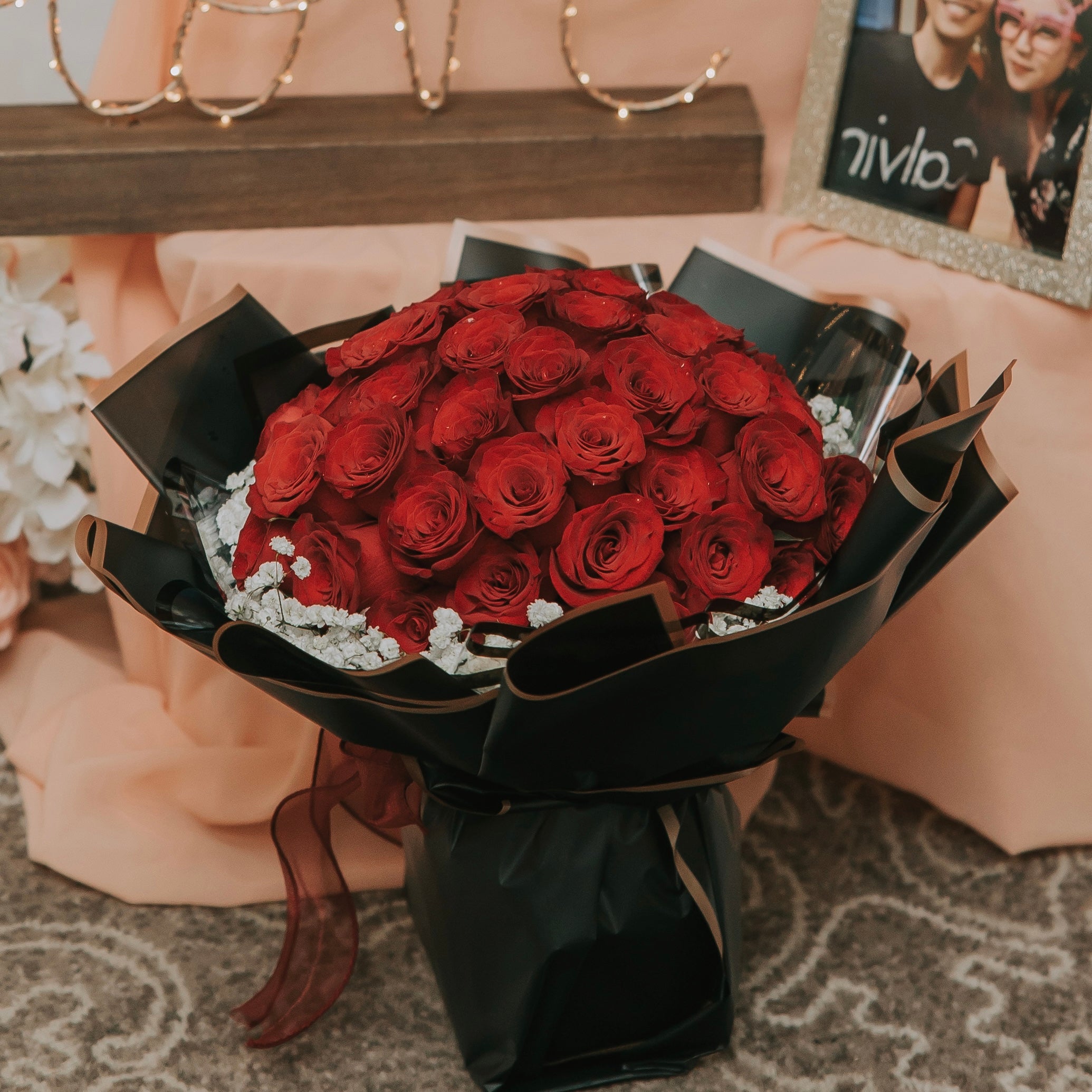 50 Fresh Red Roses Bouquet for Proposal in Singapore