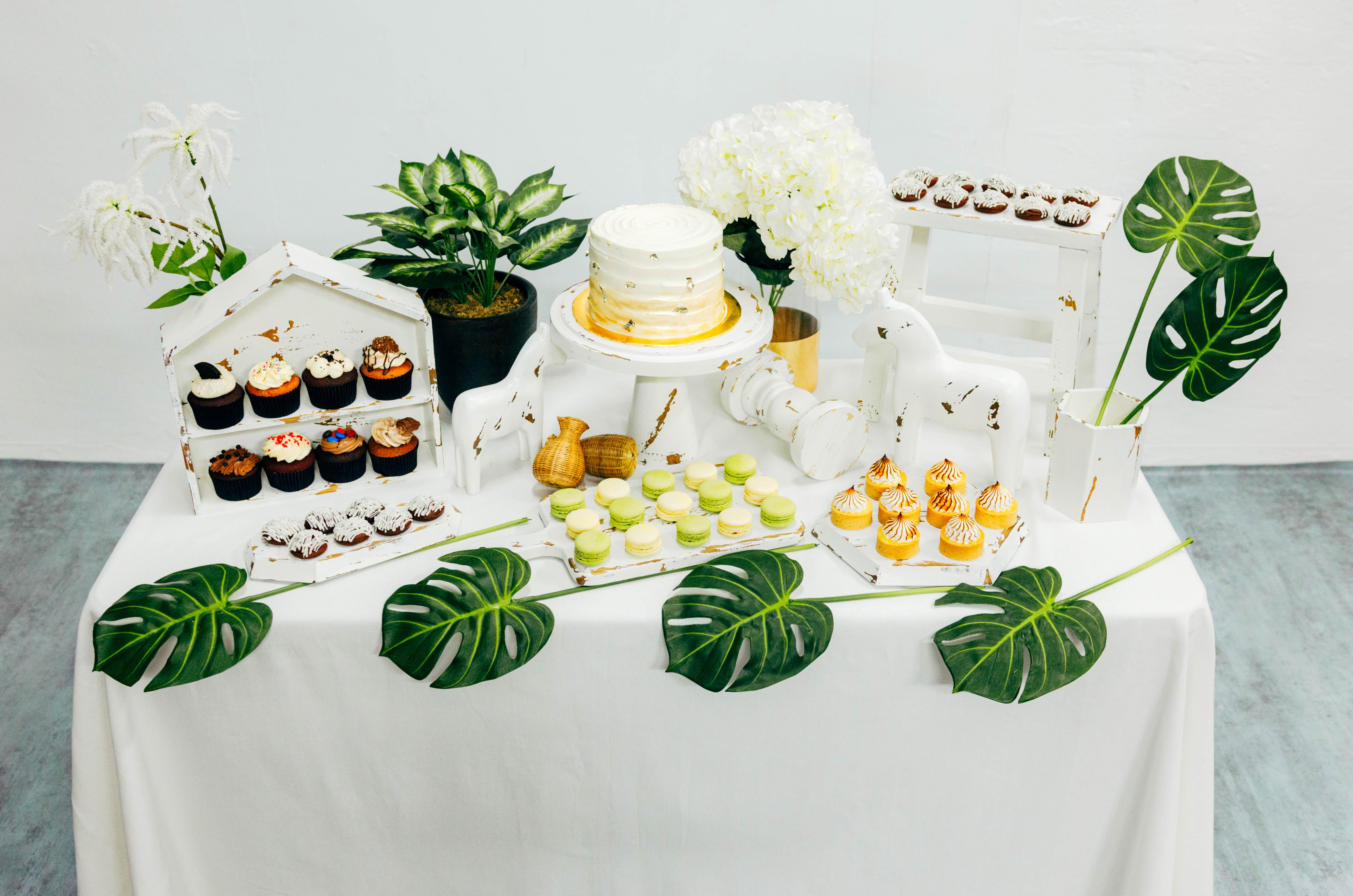Botanical Boho Dessert Table for Birthday Party by Style It Simply
