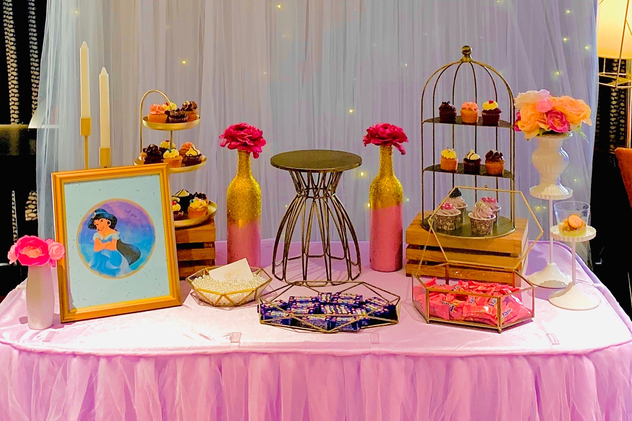Princess Jasmine / Aladdin Dessert Table for Birthday Party by Style It Simply