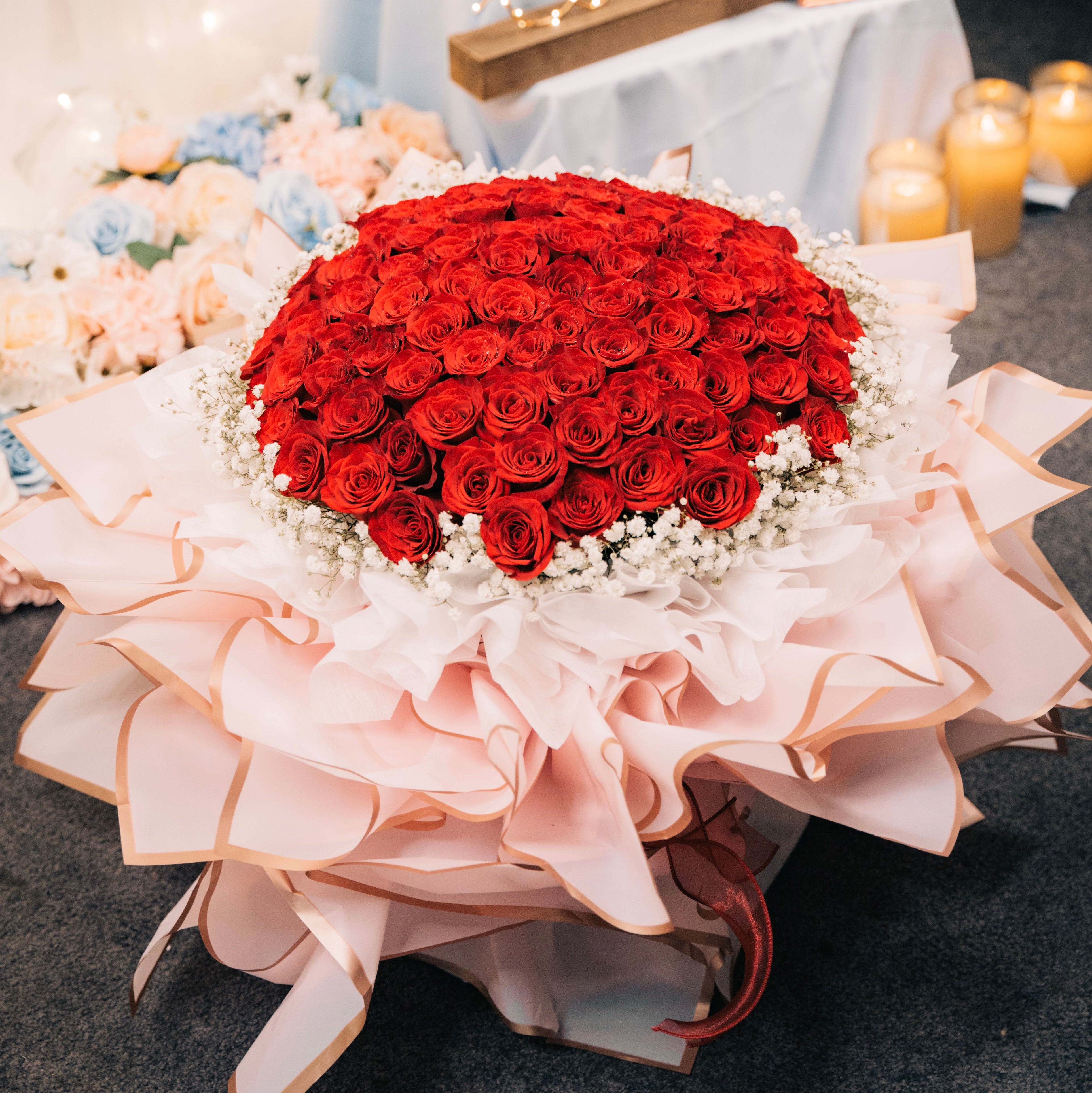 99 Fresh Red Roses Bouquet for Proposal in Singapore