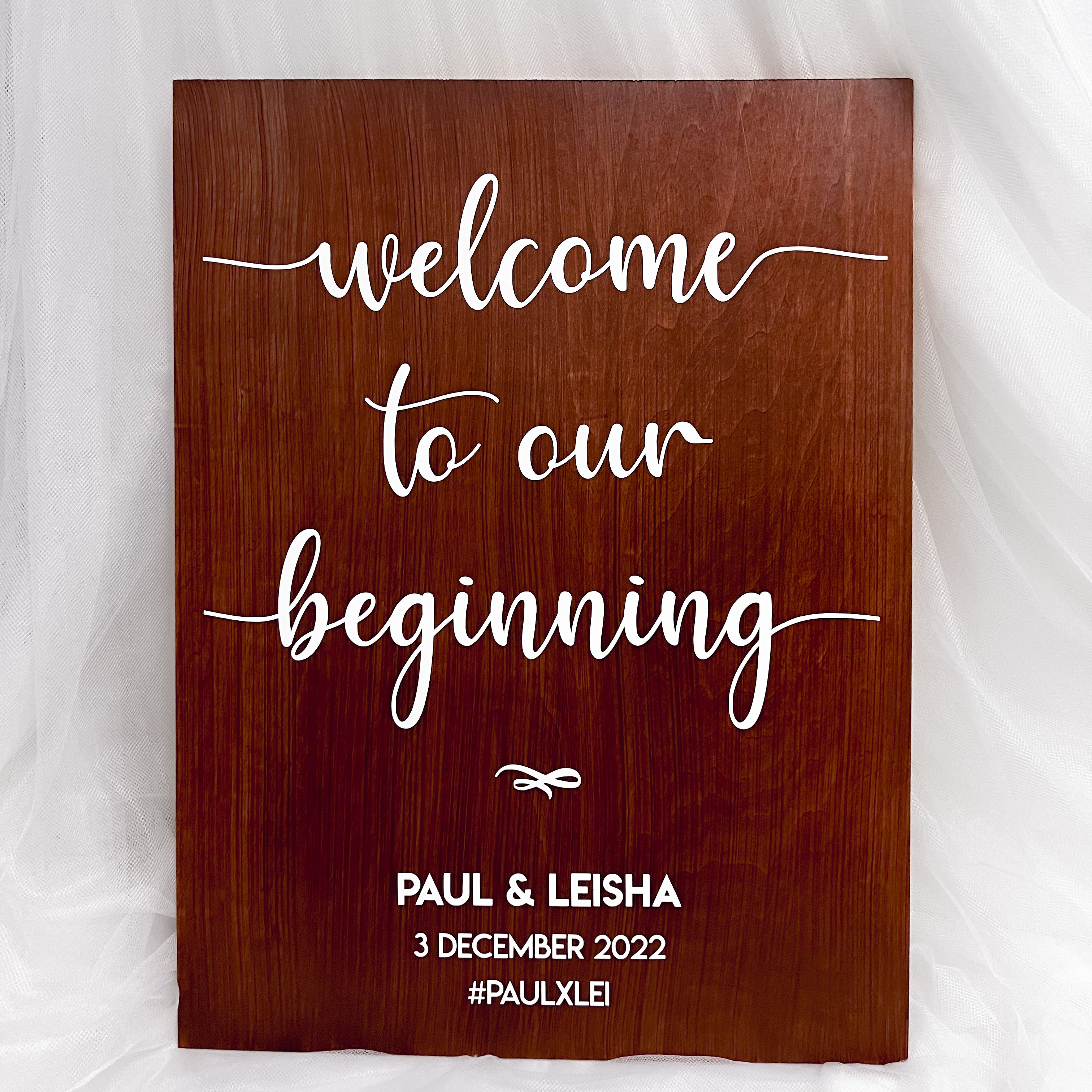 A2 Wooden Wedding Welcome Signage