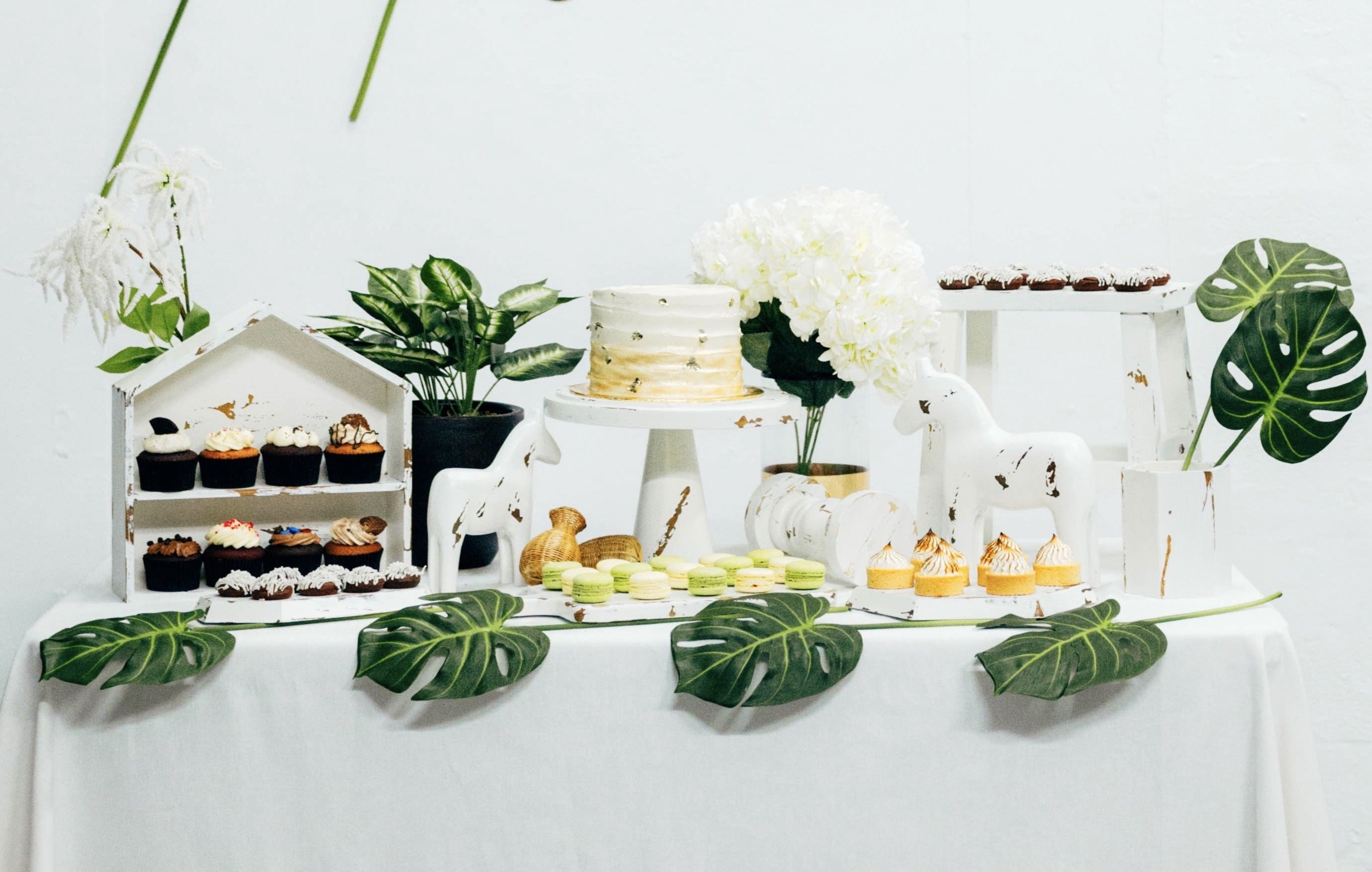 Botanical Boho Dessert Table for Birthday Party by Style It Simply